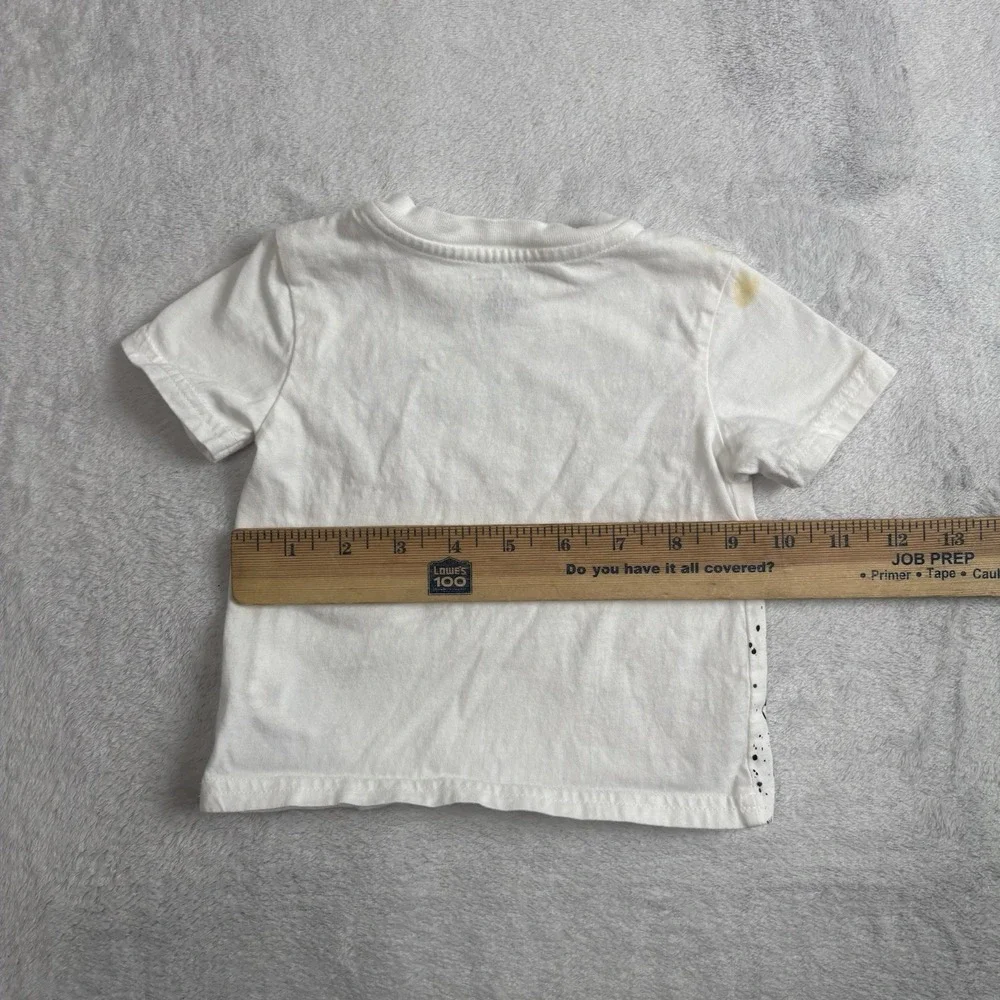 Ralph Lauren Polo Paint Splatter White SS Graphic Shirt Infant Size‎ 6M Months